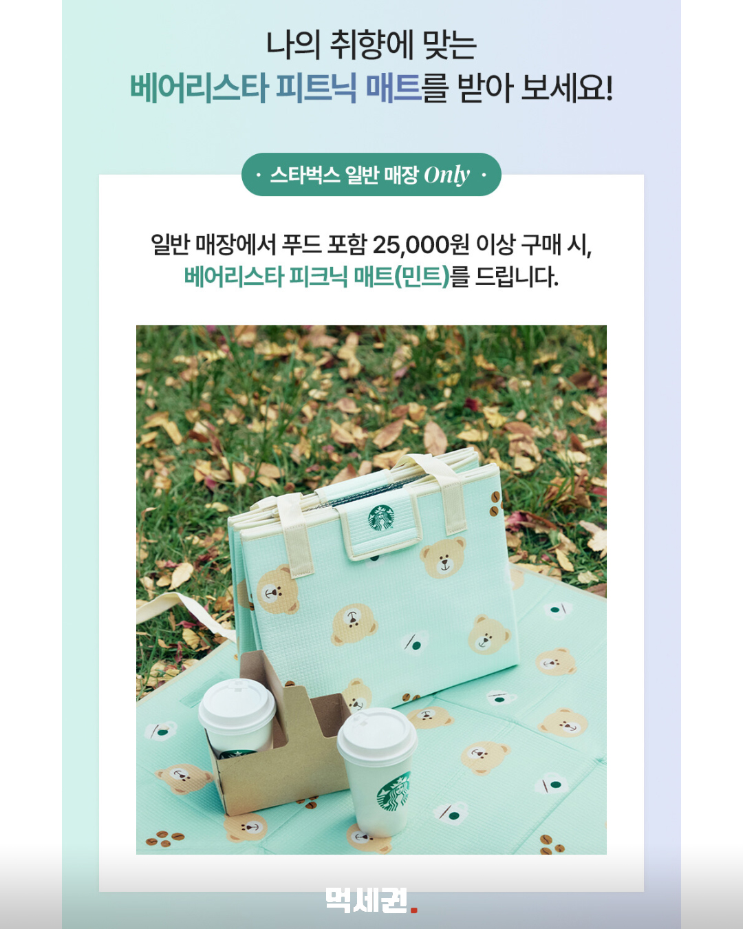 스타벅스 베어리스타 피크닉 매트 증정 행사 안내 2