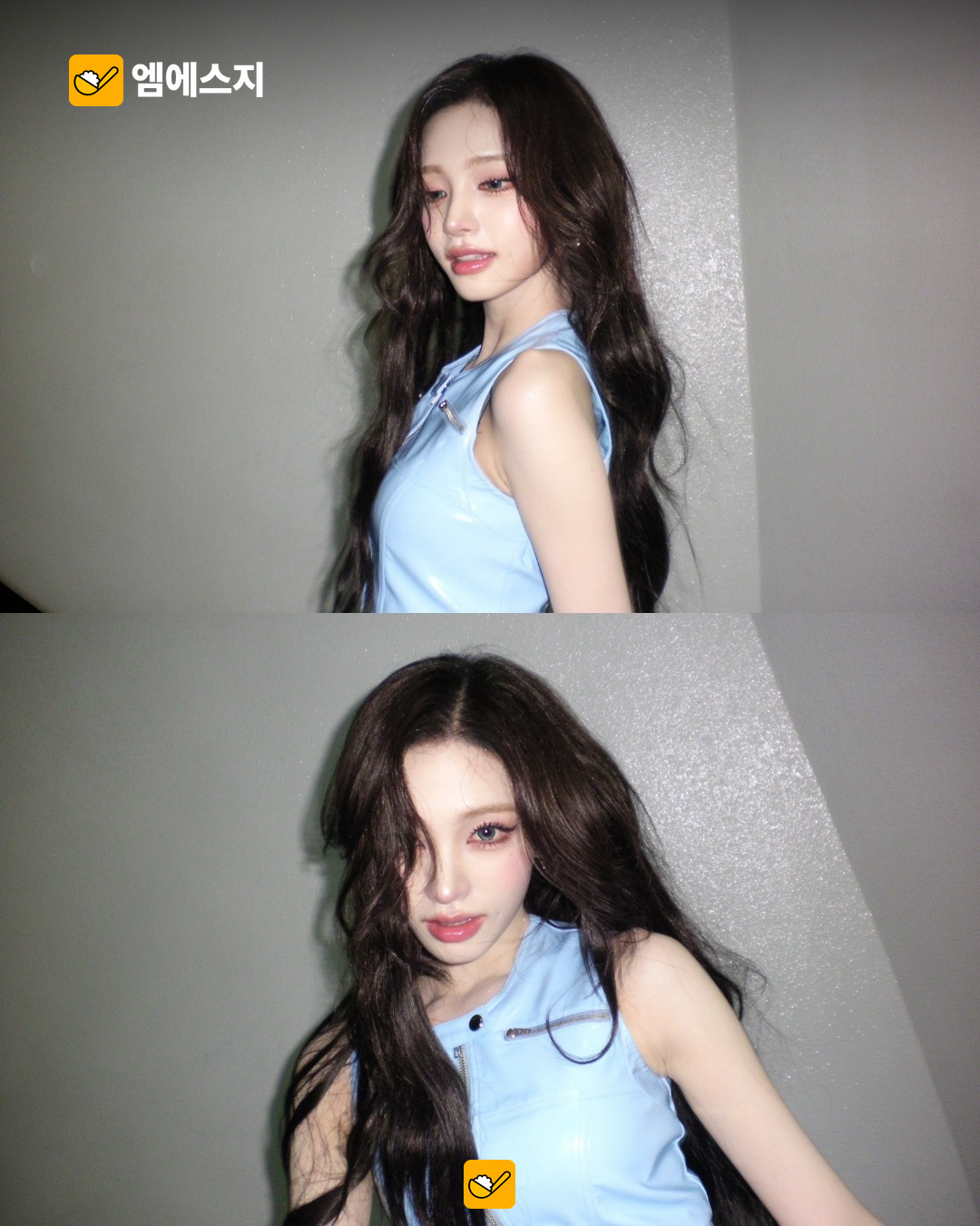 아이브 리즈, 앞머리 없는 헤어와 블루 무대 의상…달라진 분위기 4 리즈 본인 공개 Looks Can Kill 스타일 사진