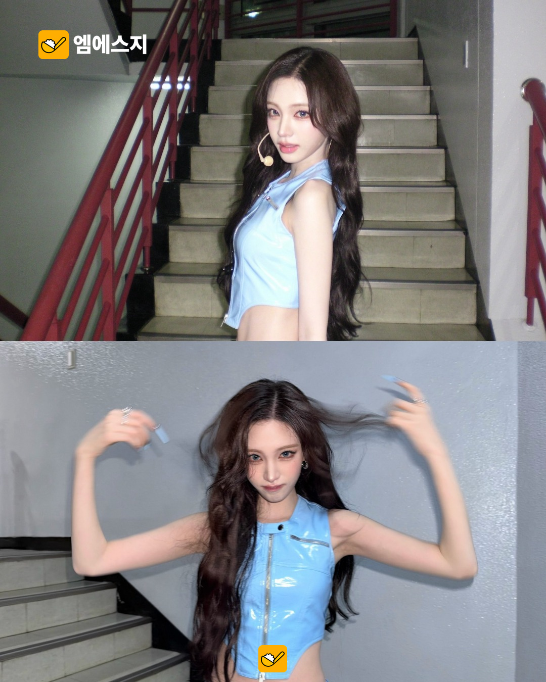아이브 리즈, 앞머리 없는 헤어와 블루 무대 의상…달라진 분위기 8 리즈 본인 공개 Looks Can Kill 스타일 사진