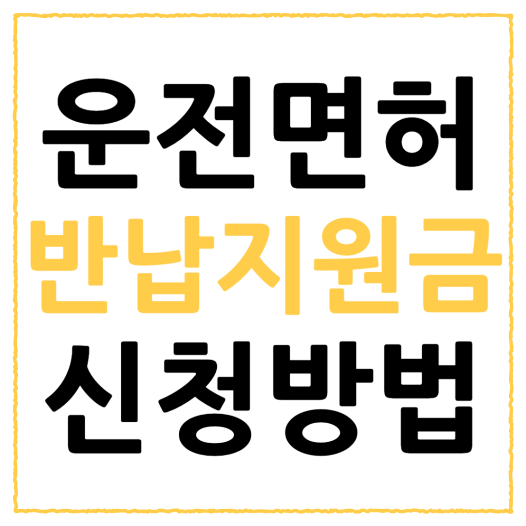운전면허 반납 지원금 및 자진반납 혜택 지역별 총정리 2 운전면허 반납 지원금