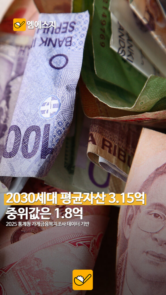 2030 평균 자산 3.1억 원? "중위값은 1억 원대 불과" 2 005 2030평균자산