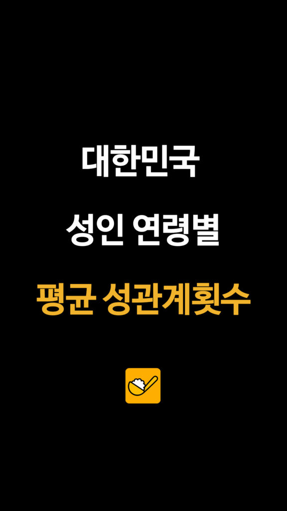 "나만 못하나?" 온라인 떠들썩하게 만든 나이별 평균 성관계 빈도 데이터 분석 2 022 평균성관계횟수 1