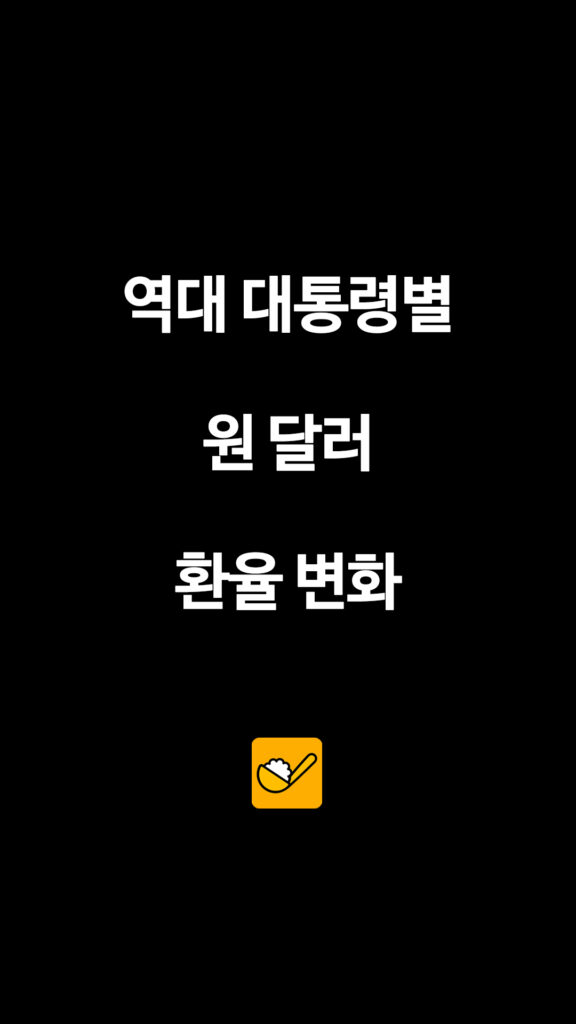 031 대통령별원달러환율 1