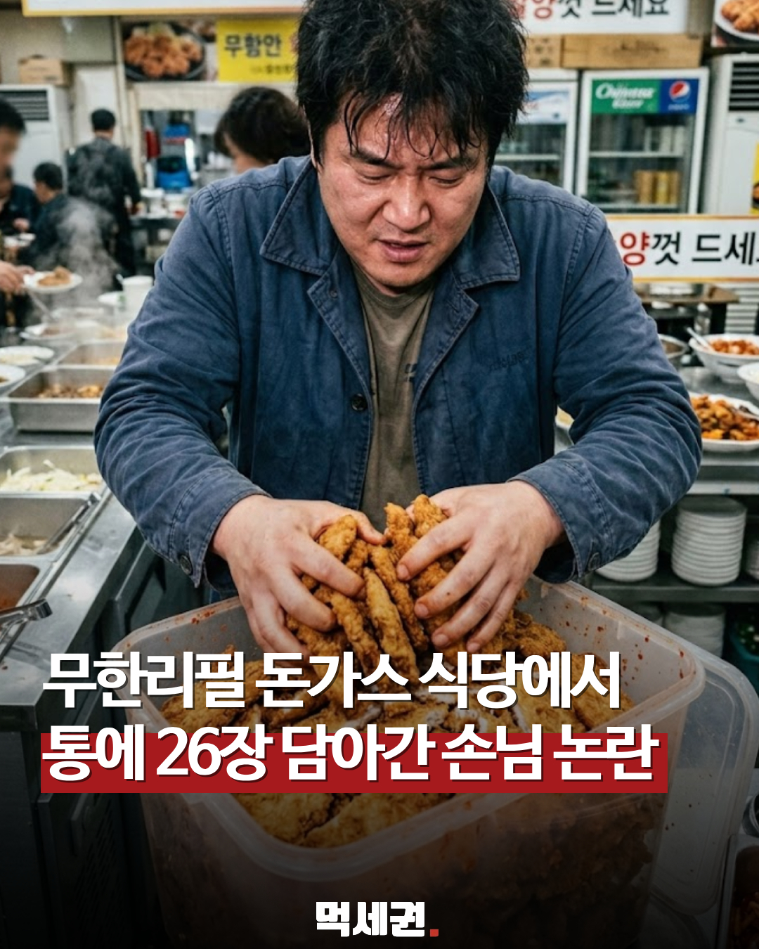 김치통에 돈가스 26장 담아 가”…8000원 무한리필 사장의 호소, 소상공인 피해 및 범죄 적용 될까?