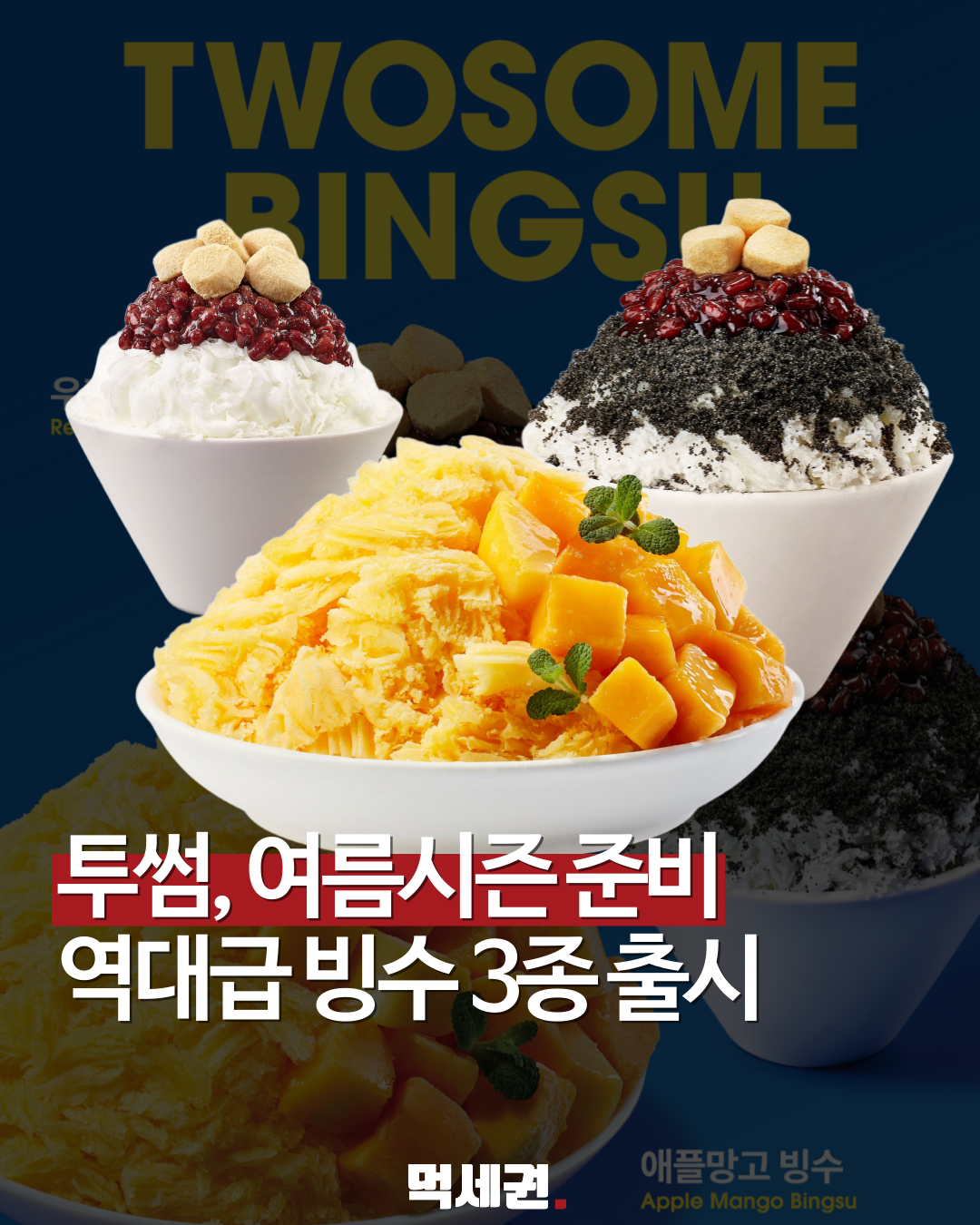 투썸플레이스, 정석부터 이색 조합까지…빙수 신메뉴 3종 특징은?