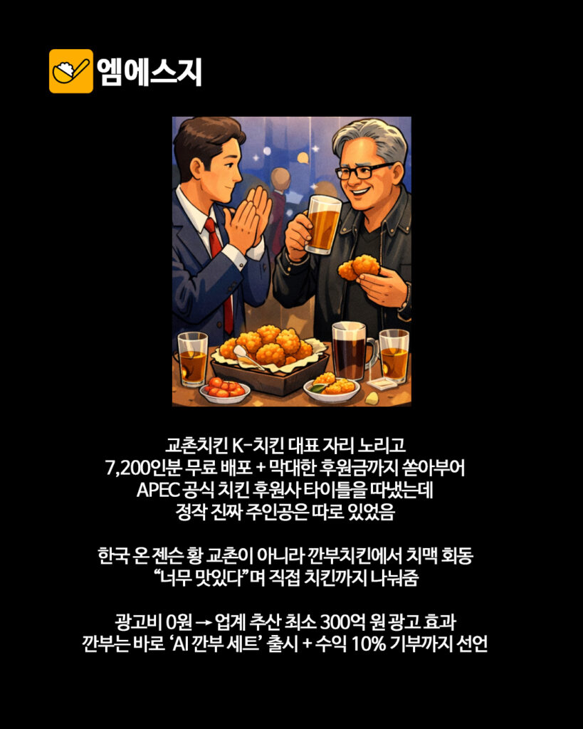 7,200인분 뿌린 교촌 대신 깐부로 간 젠슨 황, 치킨 업계 뒤흔든 돌발 회동 3 015 교촌의최후 2