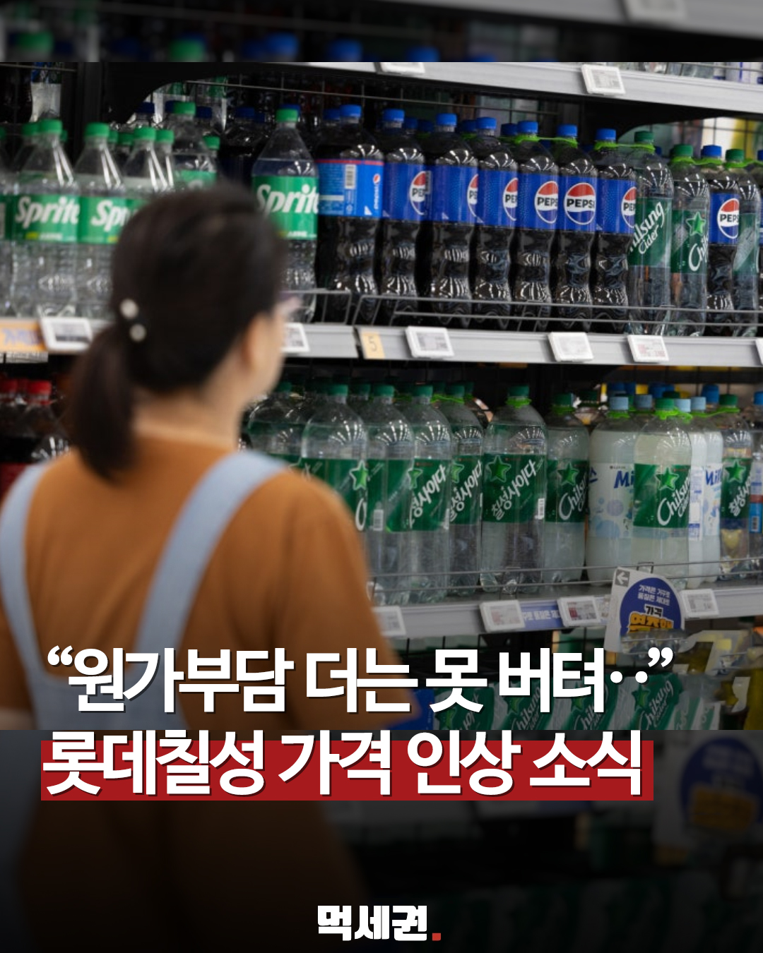 롯데칠성음료, 칠성사이다·펩시 등 주요 품목 출고가 평균 5.3% 가격인상, 고물가, 주가 상승