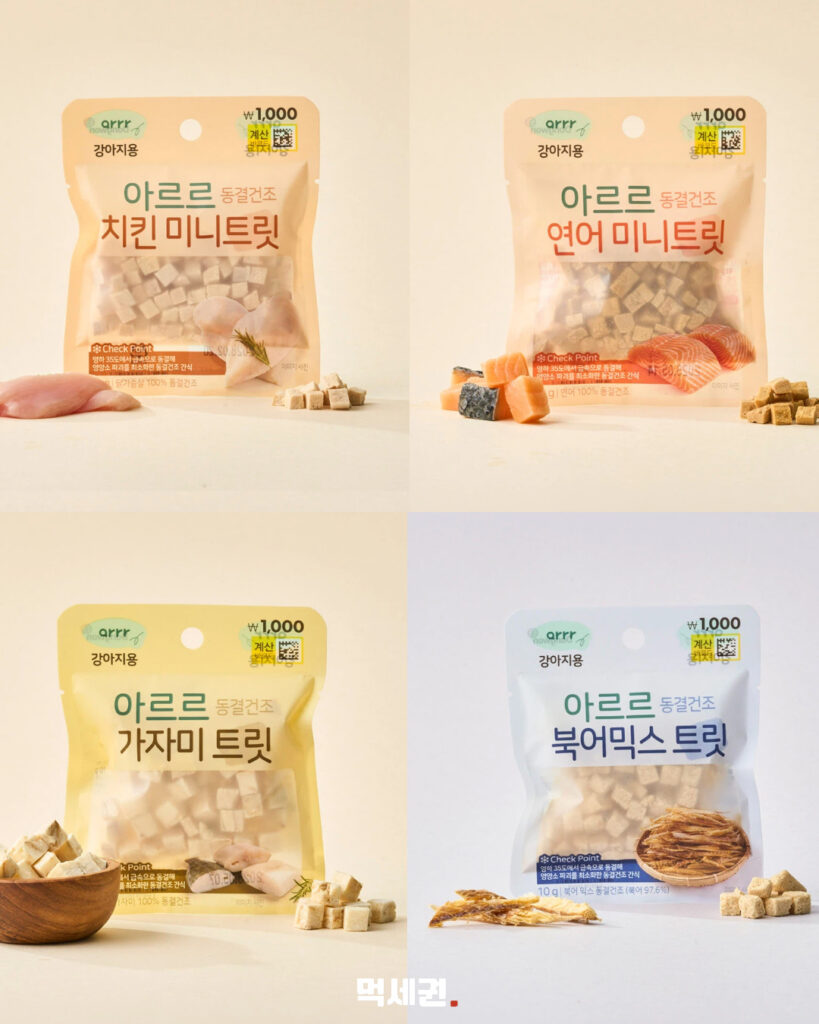 동원F&B 아르르, 다이소서 반려견용 간식 출시… 펫푸드 시장 공략 확대, 가격 및 후기 정보 5 549 다이소반려견간식 4
