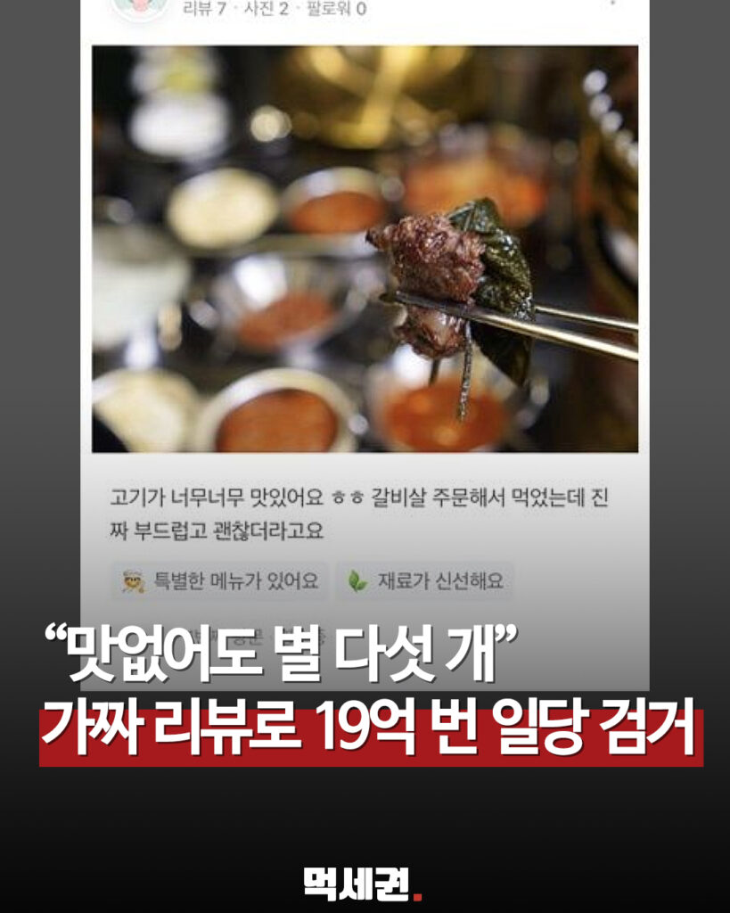 "맛있어요" 다 가짜였다…19억 벌어들인 '리뷰 공장' 적발, 부산 마케팅 업체 논란 2 550 가짜리뷰검거