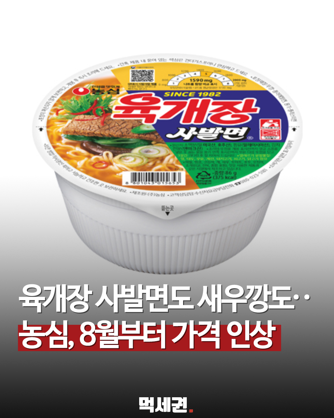육개장사발면 1,200원·새우깡 1,600원…농심 8월 가격 인상안 공개, 최저임금 오르면 이렇게 되는 겁니다