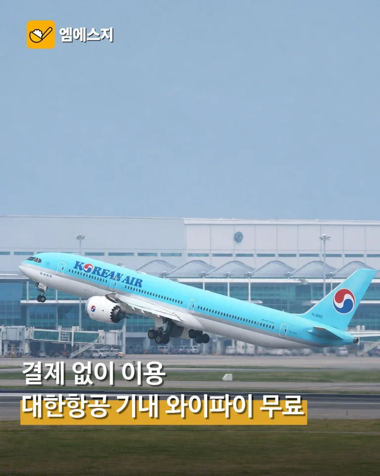 대한항공 기내 와이파이 전면 무료화…스타링크 기반