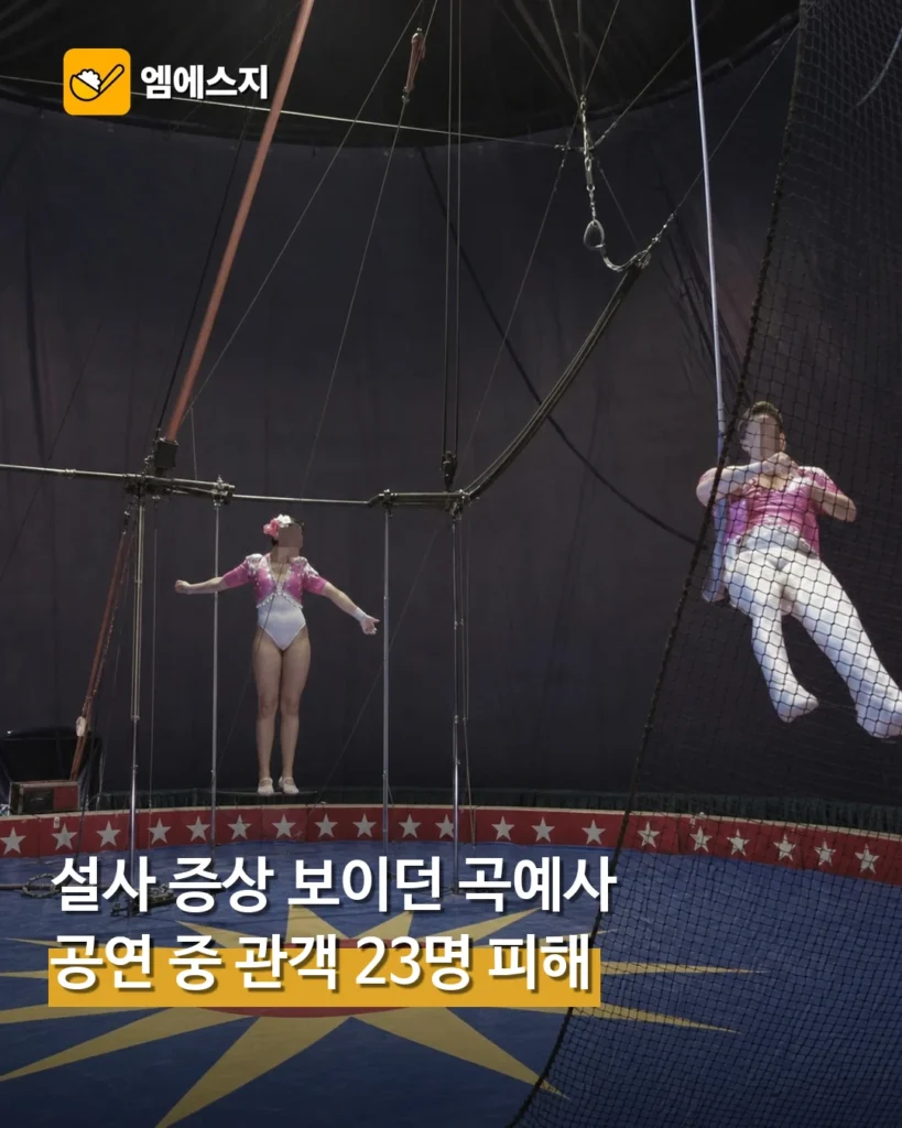 공중곡예 공연 중 돌발 사고…관객 23명 피해 주장 확산