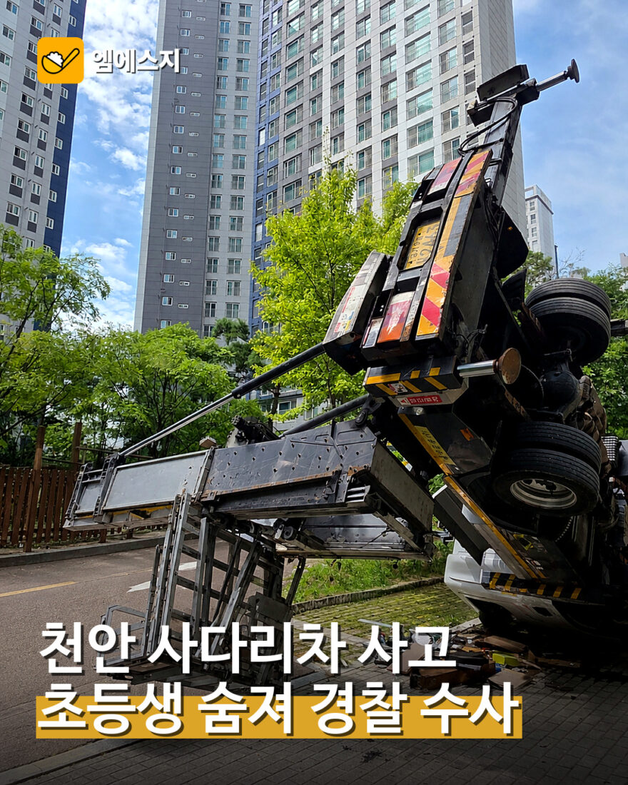 천안 사다리차 사고 초등생 사망 대표 이미지