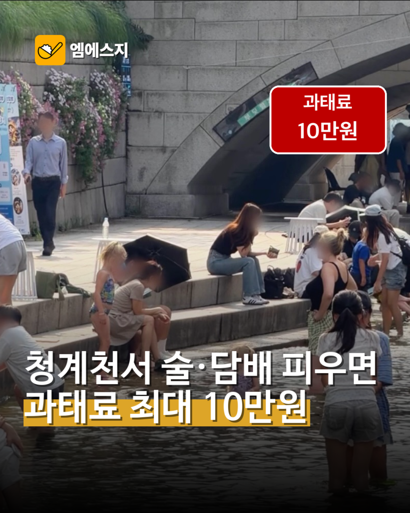 청계천 음주·흡연 과태료 추진…최대 10만원 부과 가능성