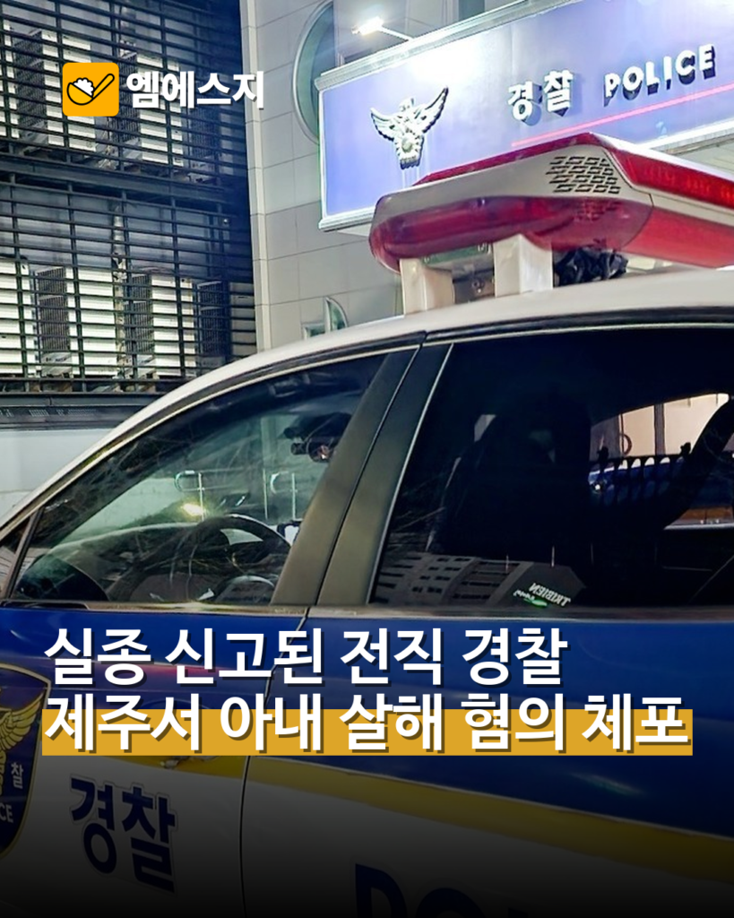 실종 신고된 전직 경찰, 제주서 아내 살해 혐의 체포