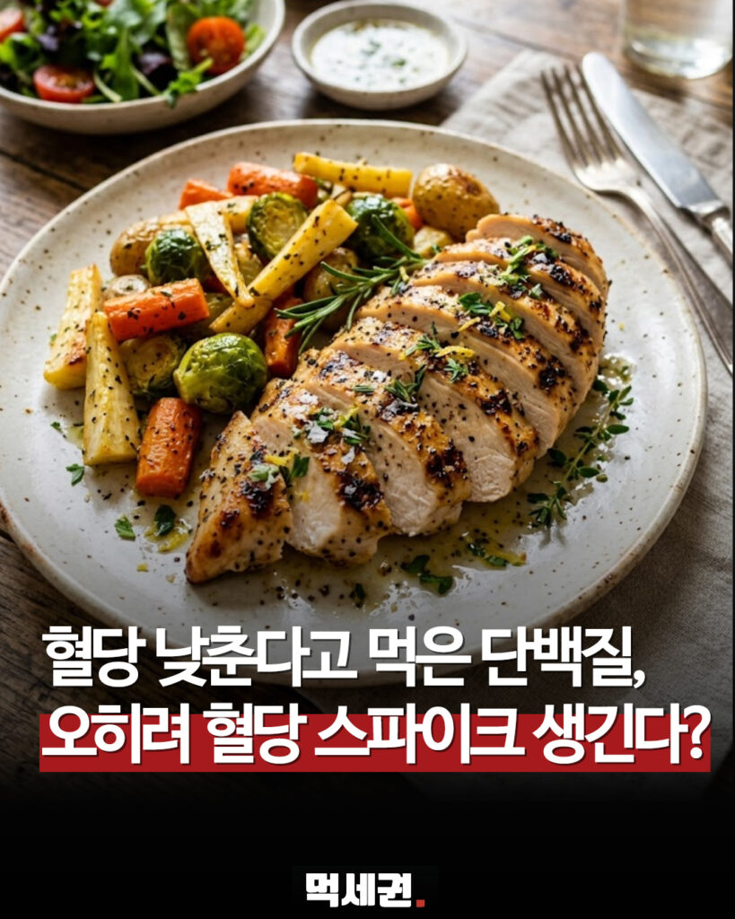 "단백질 챙겨 먹었더니 혈당 상승?"…과다 섭취 시 발생하는 반전 2 599 단백질혈당스파이크