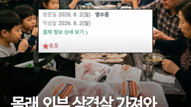 9명 와서 삼겹살 2팩 주문…가방서 꺼낸 ‘외부 고기’ 불판에 구운 손님들