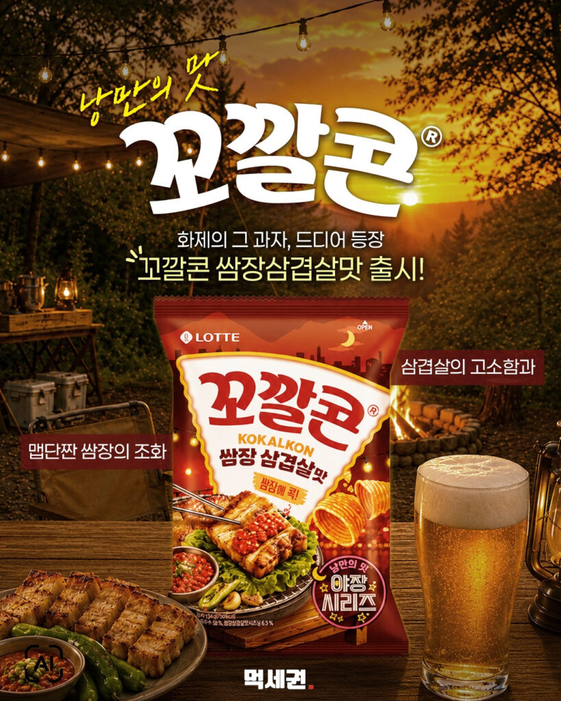 롯데웰푸드, '꼬깔콘 쌈장삼겹살맛' 신제품 온라인 선선출격, 가격 및 파는 곳 후기 리뷰 정보 3 624 꼬깔콘쌈장삼겹살맛 2