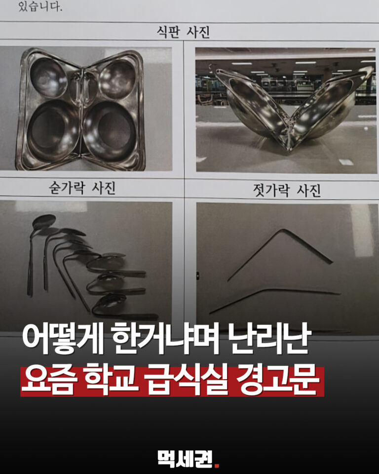 “식판을 어떻게 접었지?” 학교 급식실 ‘Z플립 식판’ 다시 화제…13~15개 훼손