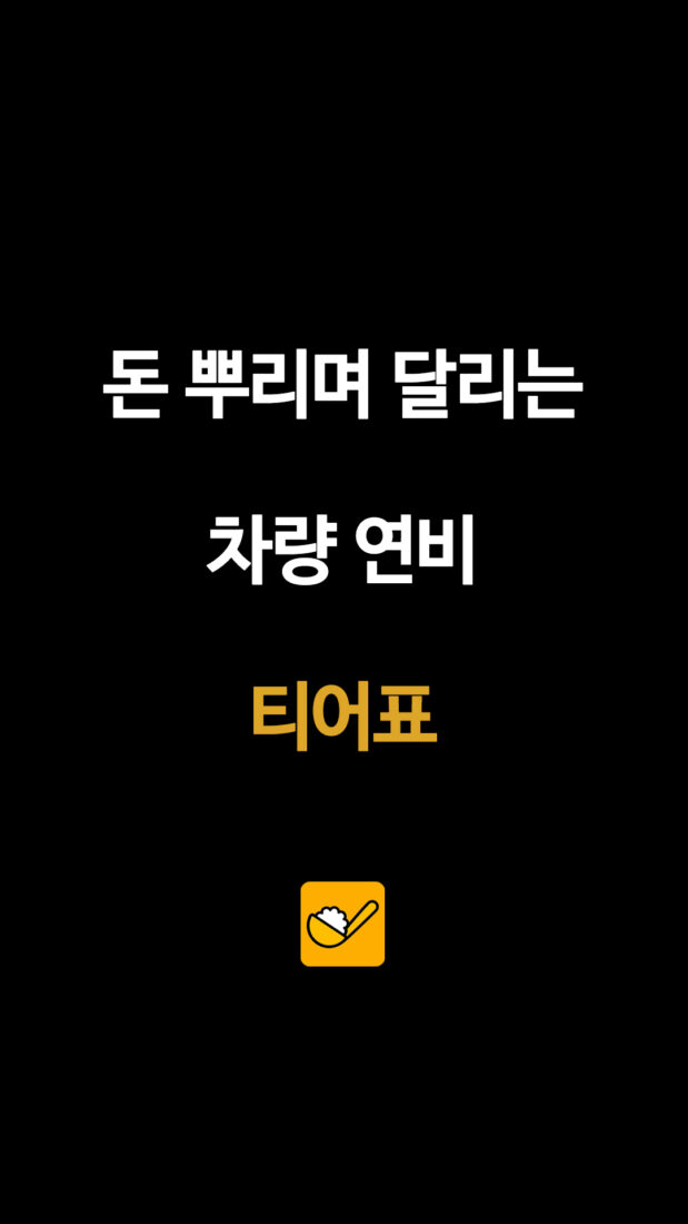 돈 뿌리며 달리는 차량 연비 티어표