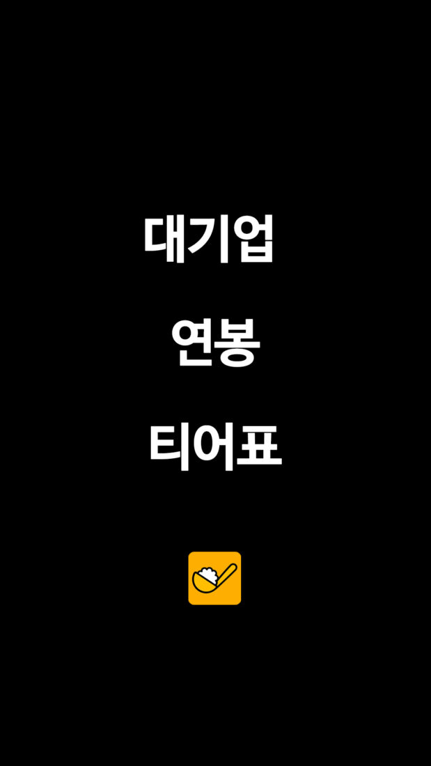 대기업 연봉 티어표
