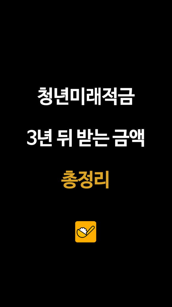 청년미래적금 3년 뒤 받는 금액…월 납입액별 총정리