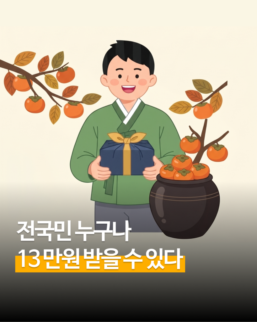 전국민 누구나 13만원 받을 수 있다