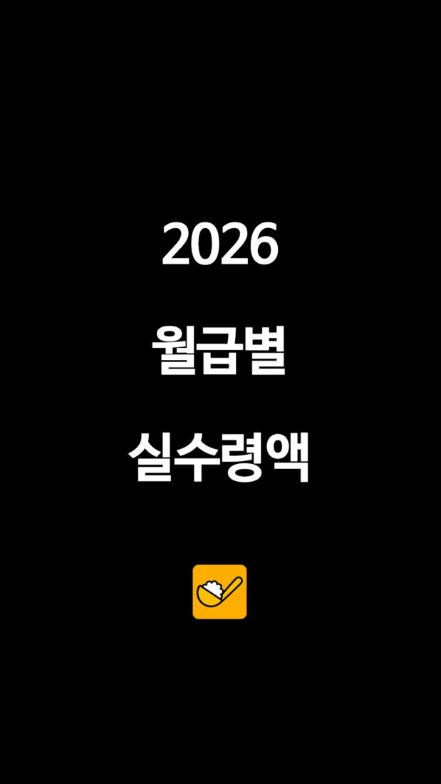 2026 월급별 실수령액