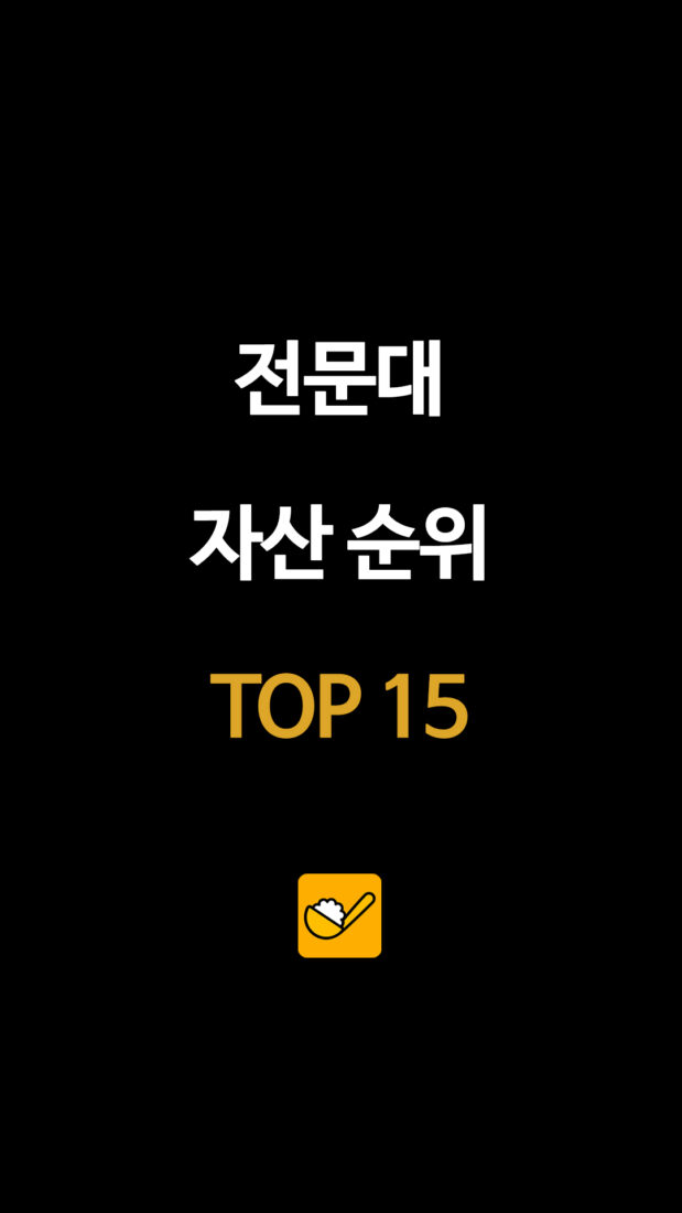 전문대 자산 순위 TOP 15