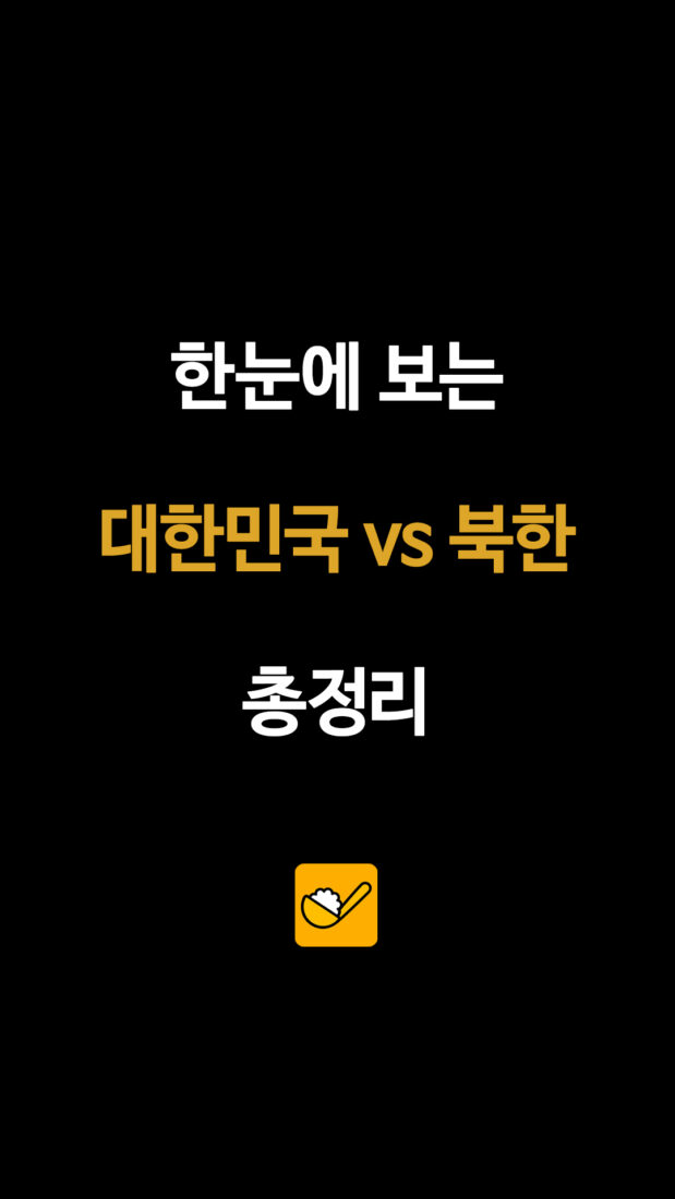 한눈에 보는 대한민국 vs 북한 총정리
