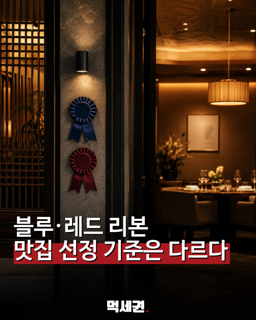 맛집 앞 블루리본과 레드리본, 같은 등급 아니다…선정 기준 차이 관련 이미지 1