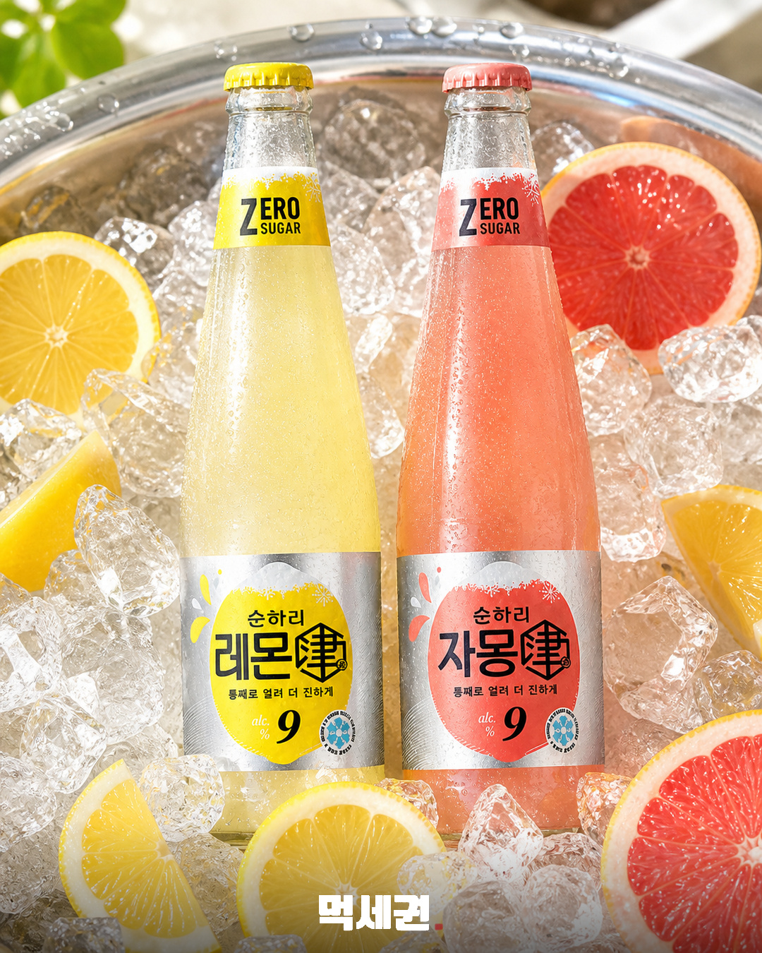 순하리 레몬진 자몽진 라벨과 제품 정보