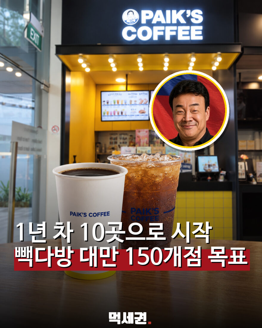 빽다방 대만 진출…5년 내 150개점 목표로 마스터프랜차이즈 계약 관련 이미지 1