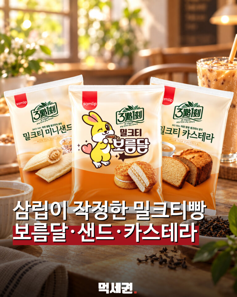 삼립 밀크티 미니샌드·밀크티 보름달·밀크티 카스테라 3종 패키지