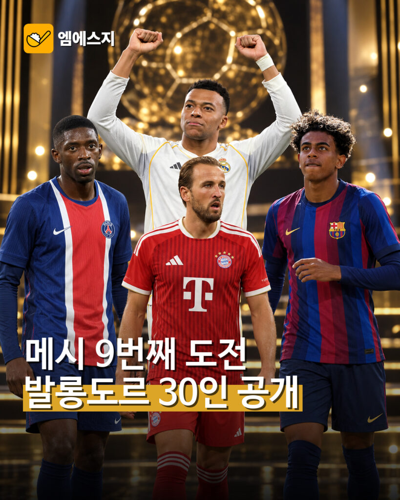2026 발롱도르 남자 후보 30인