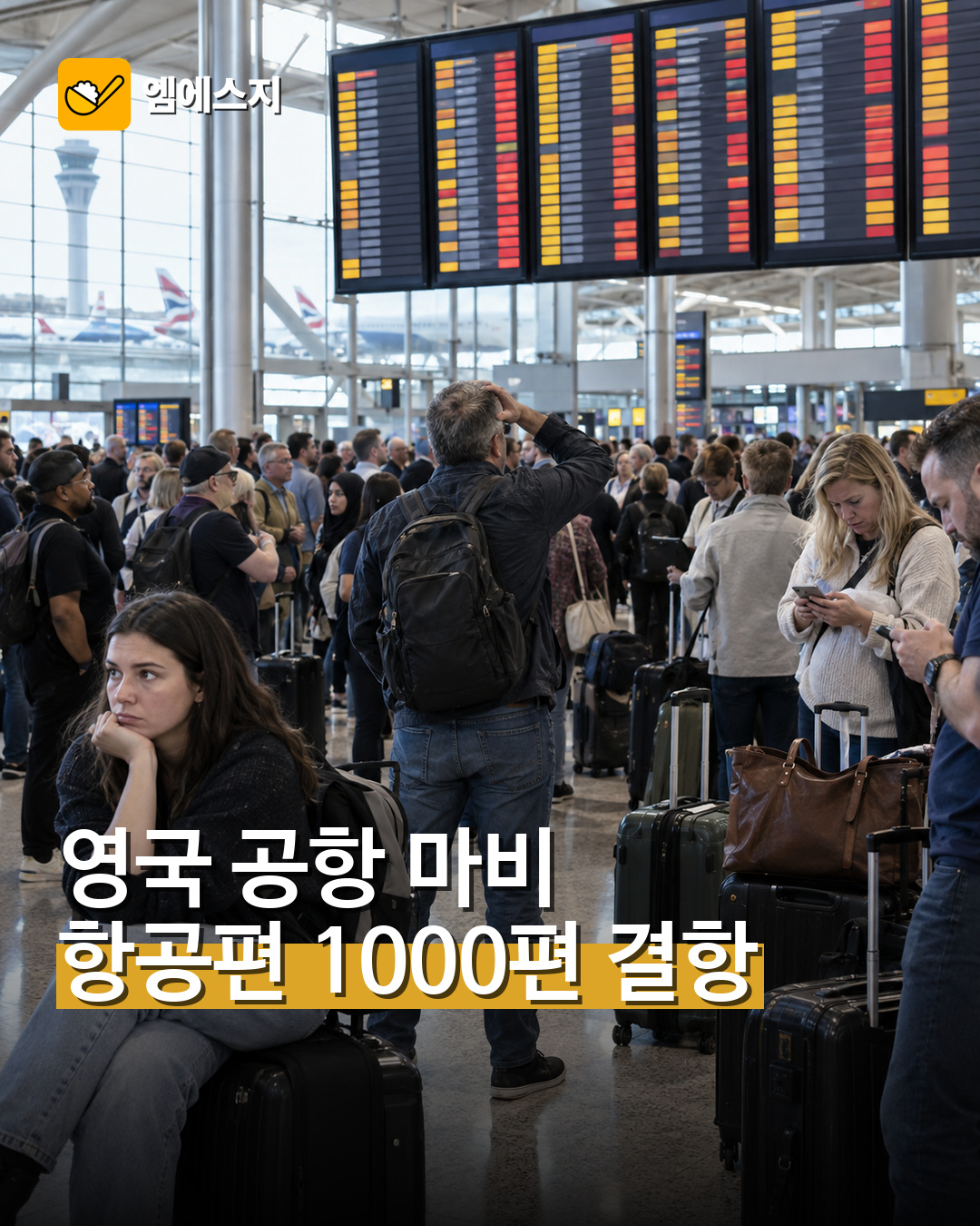 영국 관제 오류 항공편 1000편 결항