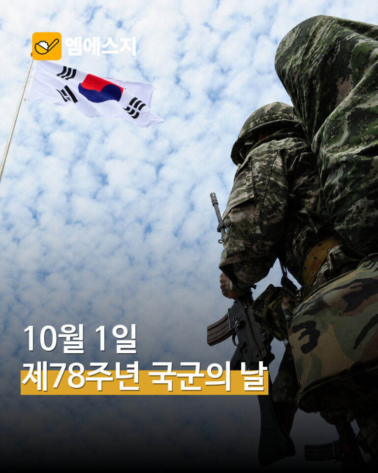 태극기와 군 장병을 담은 국군의 날 자료사진. 2026년 행사 현장 사진은 아님