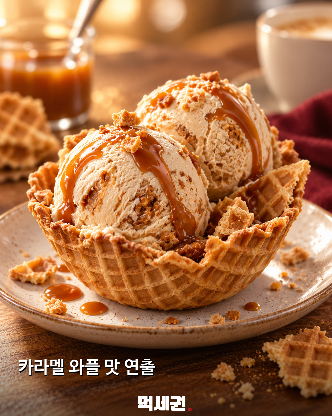 하겐다즈 신상 3종 소개…카라멜와플·라즈베리&쿠키바·카페모카 2 하겐다즈 3종 소개를 위한 먹세권 연출 이미지 상세 1