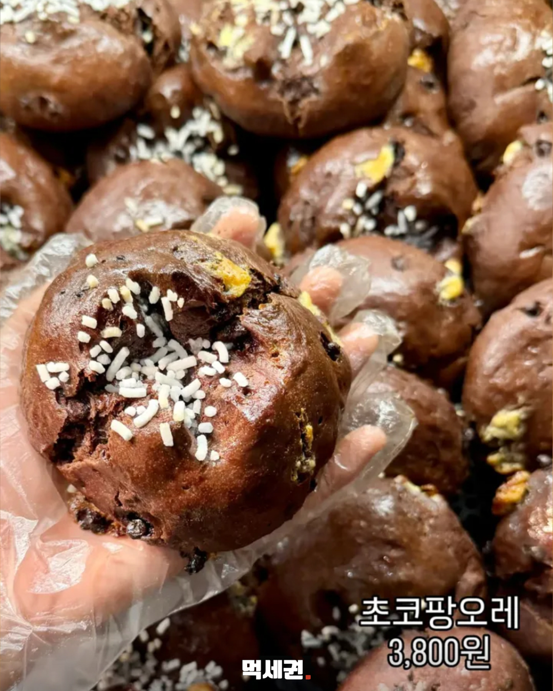 초코튀소부터 초코버터바게트까지…성심당 초코빵 8종 6 성심당 초코팡오레와 사진 안내 가격 3800원