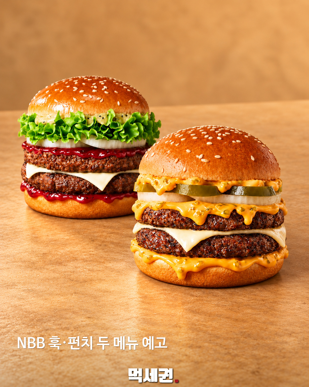 노브랜드버거 NBB 훅·펀치 신메뉴 예고…15일 안내 2 NBB 훅·펀치 두 메뉴 예고