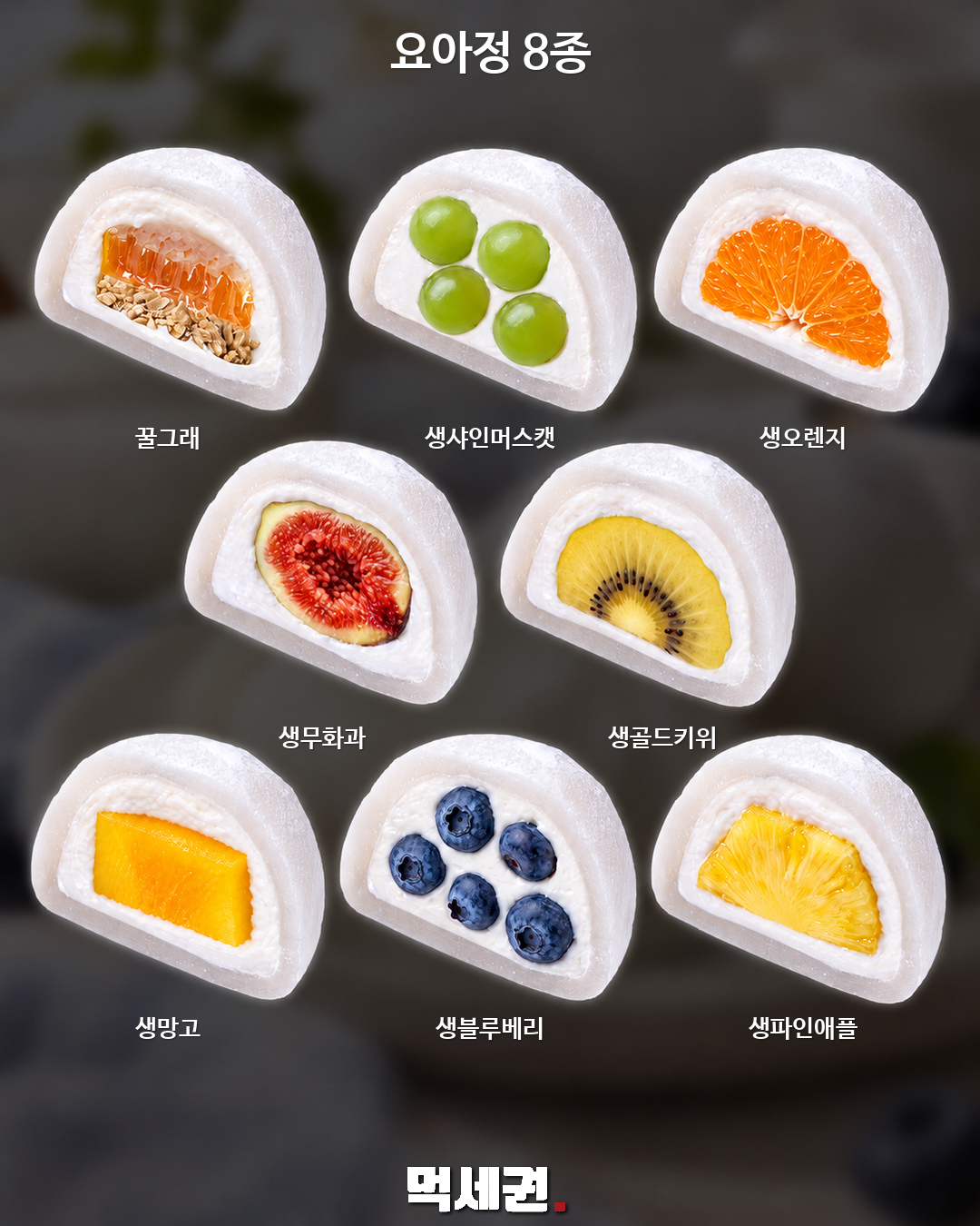요아정 요거트 찹쌀떡 8종 모음