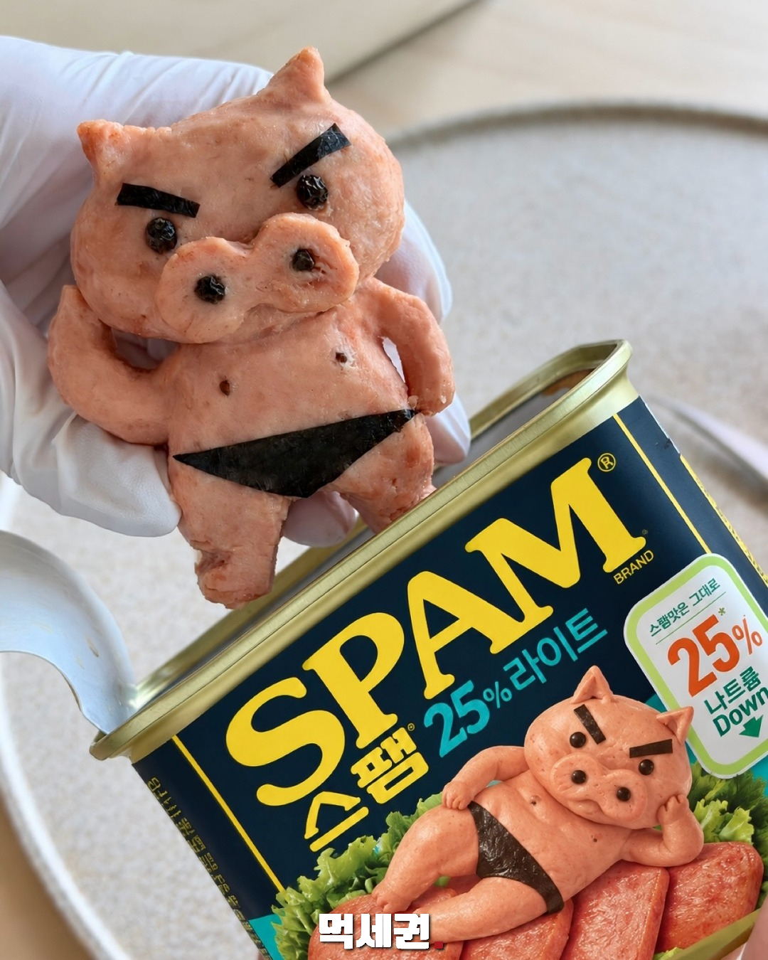 스팸 뚱이부터 뽀로로 라면까지…푸드아티스트 수프의 캐릭터 한 상 3 스팸 돼지 캐릭터