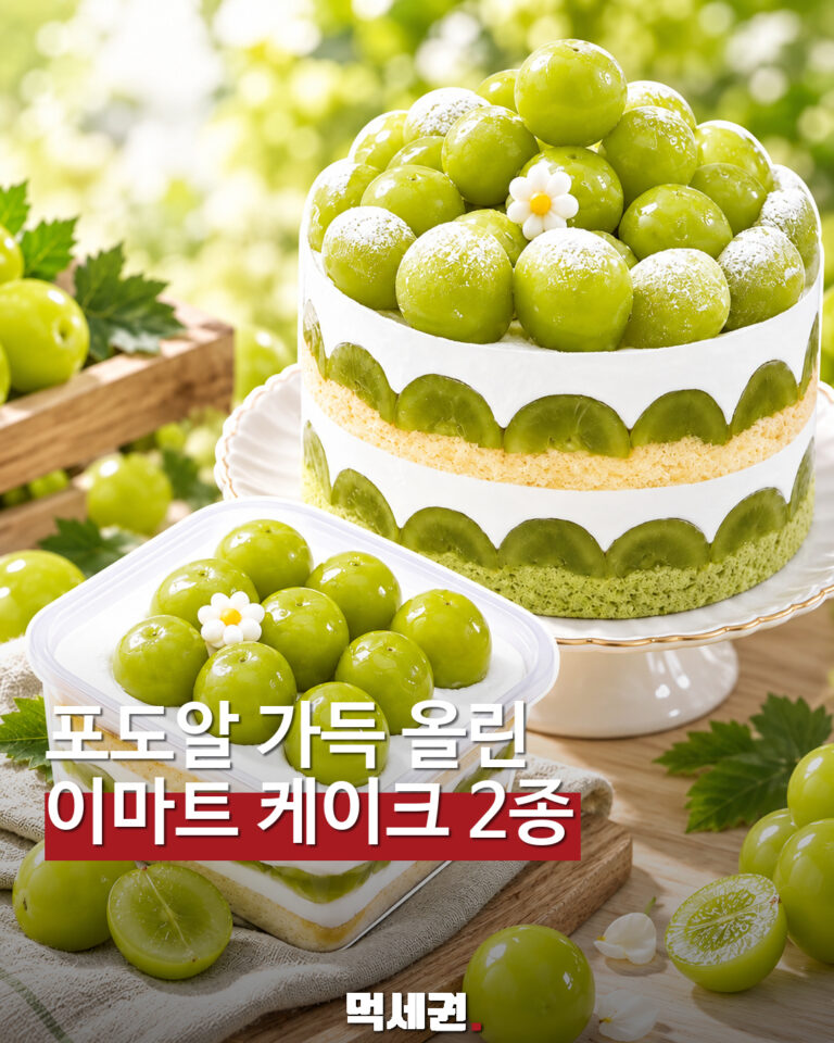 포도알 가득 올린 · 이마트 케이크 2종