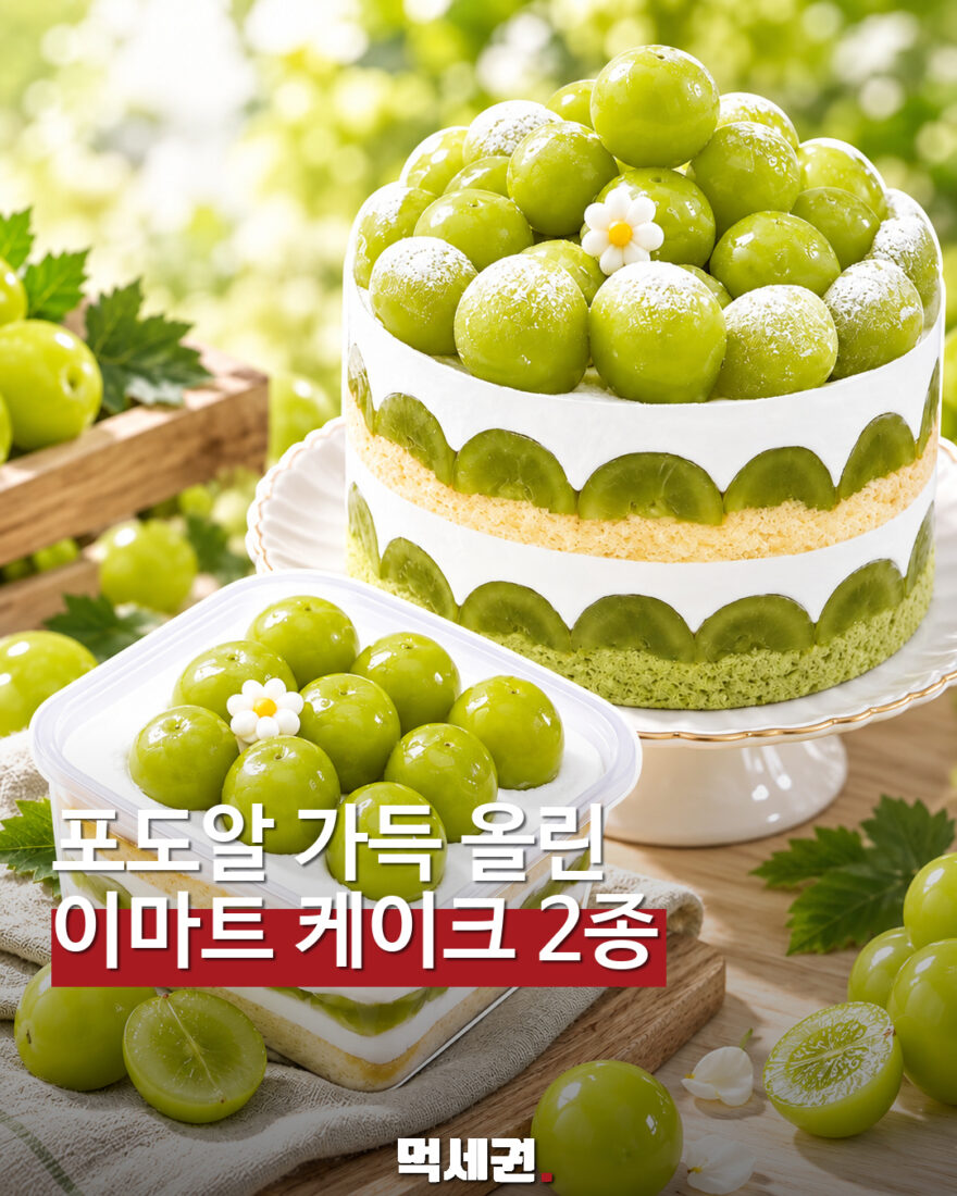 포도알 가득 올린 · 이마트 케이크 2종
