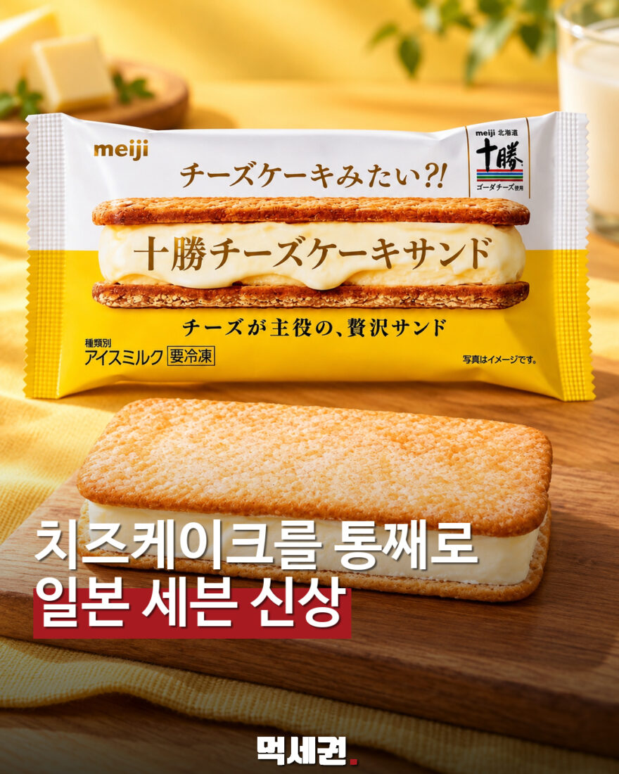 일본 세븐일레븐 메이지 도카치 치즈케이크 샌드