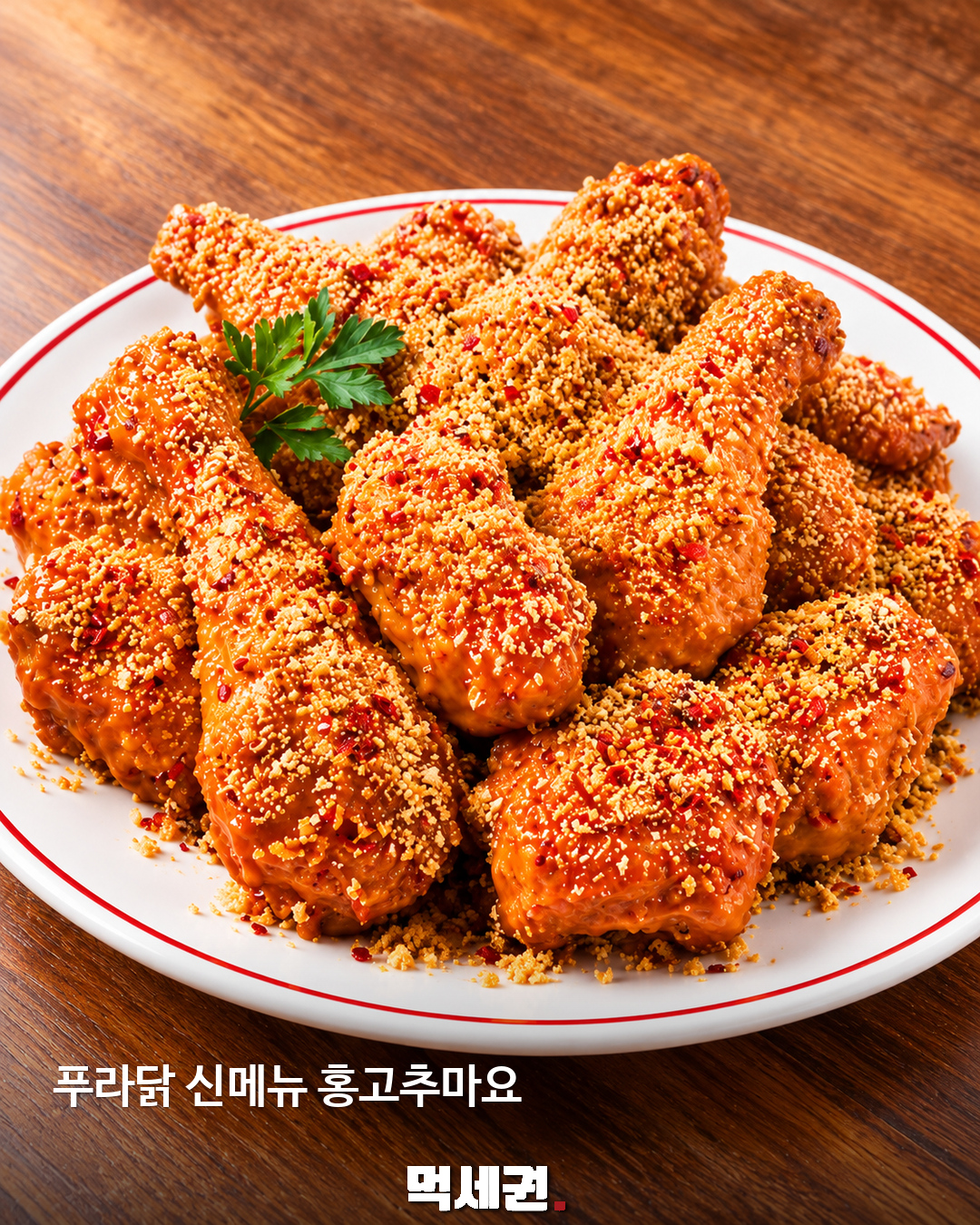 푸라닭 홍고추마요 소개…붉은 소스·크런치 토핑 더한 신메뉴 2 푸라닭 신메뉴 홍고추마요