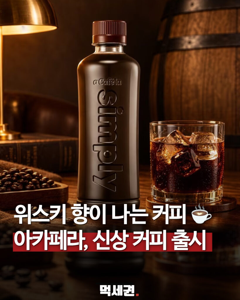 빙그레 아카페라 심플리 오크 아메리카노 출시 대표 이미지