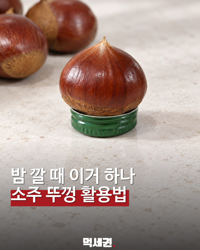 밤 손질할 때 병뚜껑 받침 활용…얕은 칼집 낸 뒤 찜기로 대표 이미지
