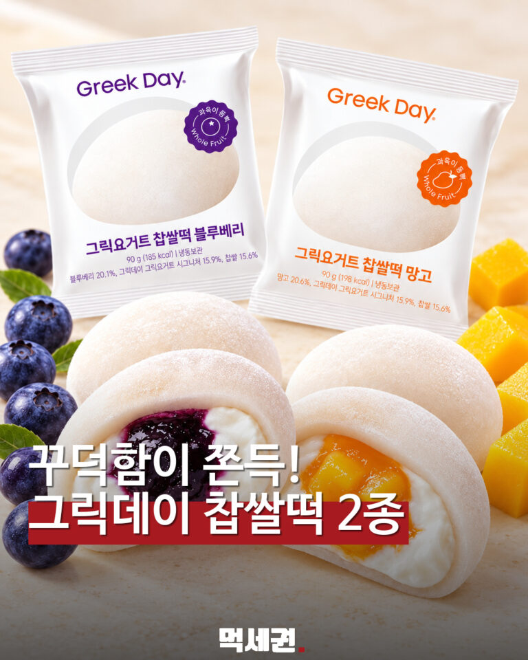 그릭데이 망고·블루베리 그릭요거트 찹쌀떡 표지