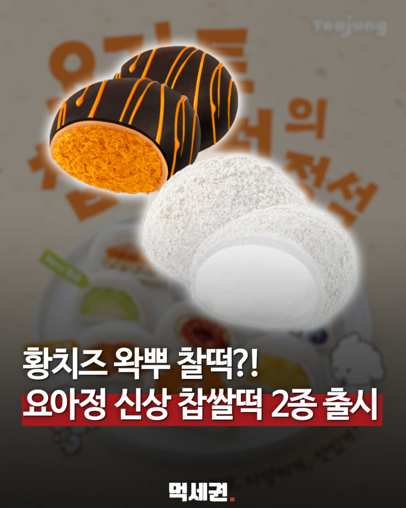 요아정, 빠작 황치즈·요거트 찹쌀떡 2종…31일 출시 안내 대표 이미지